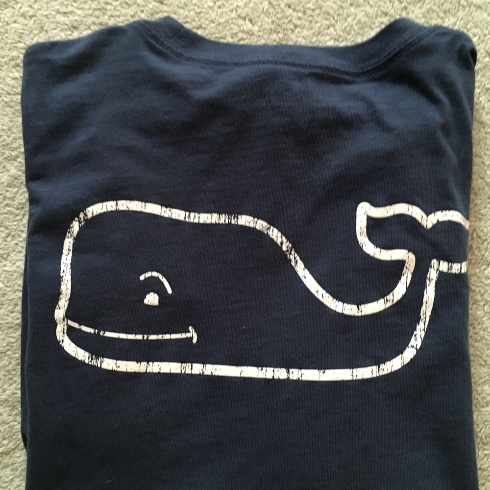 Boys Medium Navy Long Sleeve T shirt. 100% cotton.